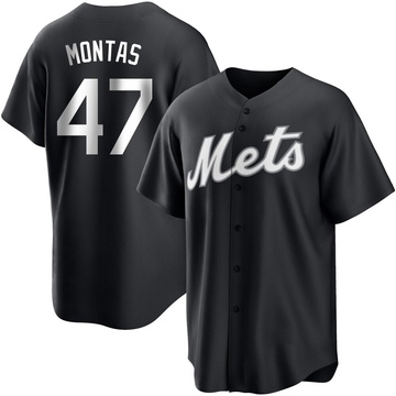 Replica Frankie Montas Youth New York Mets White Black/ Jersey
