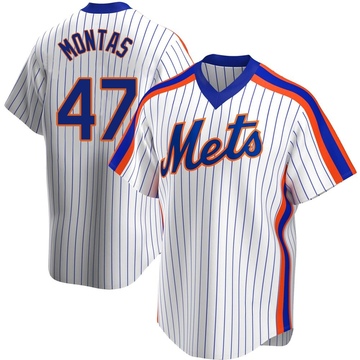 Replica Frankie Montas Youth New York Mets White Home Cooperstown Collection Jersey