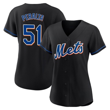 Replica Freddy Peralta Women's New York Mets Black 2022 Alternate Jersey