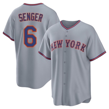 Replica Hayden Senger Youth New York Mets Gray Away 2.0 Jersey
