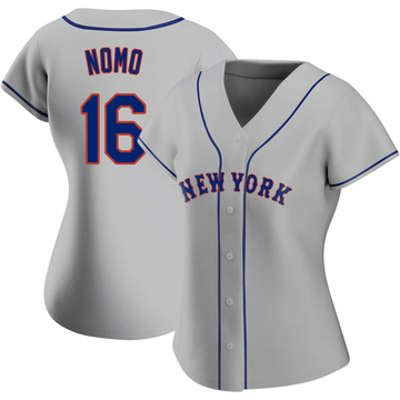 Replica Hideo Nomo Women's New York Mets Gray Road Jersey