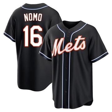 Replica Hideo Nomo Youth New York Mets Black Fashion Out Jersey