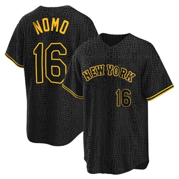 Replica Hideo Nomo Youth New York Mets Black Snake Skin City Jersey