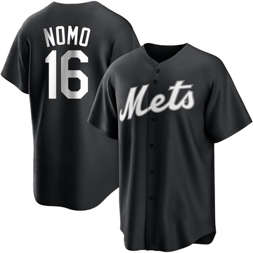 Replica Hideo Nomo Youth New York Mets White Black/ Jersey