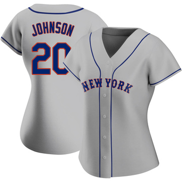 Replica Howard Johnson Women's New York Mets Gray Road Jersey