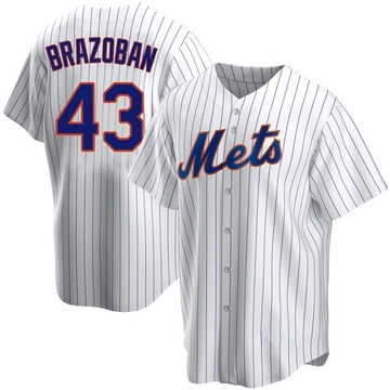 Replica Huascar Brazoban Men's New York Mets White Home Jersey