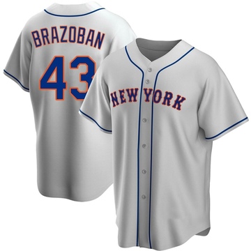 Replica Huascar Brazoban Youth New York Mets Gray Road Jersey
