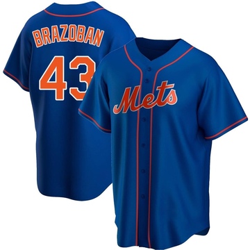 Replica Huascar Brazoban Youth New York Mets Royal Alternate Jersey