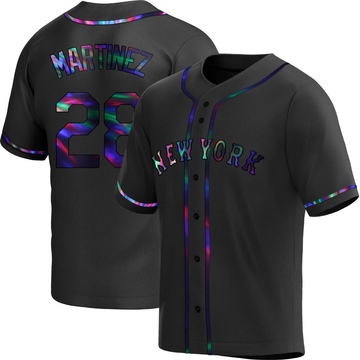 Replica J.D. Martinez Youth New York Mets Black Holographic Alternate Jersey