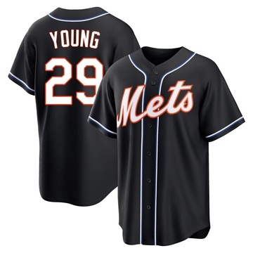 Replica Jared Young Youth New York Mets Black Fashion Out Jersey