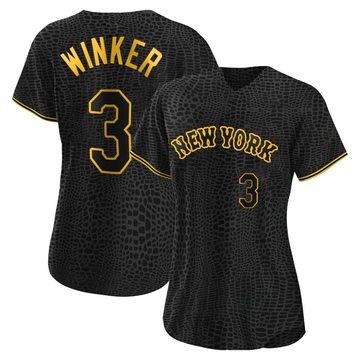 Replica Jesse Winker Women's New York Mets Black Snake Skin City Jersey