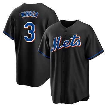 Replica Jesse Winker Youth New York Mets Black 2022 Alternate Jersey