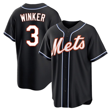 Replica Jesse Winker Youth New York Mets Black Fashion Out Jersey