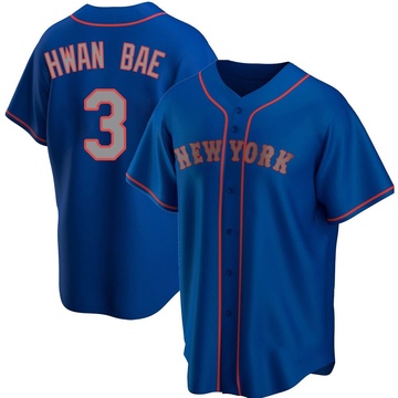 Replica Ji Hwan Bae Men's New York Mets Royal Alternate Road Jersey