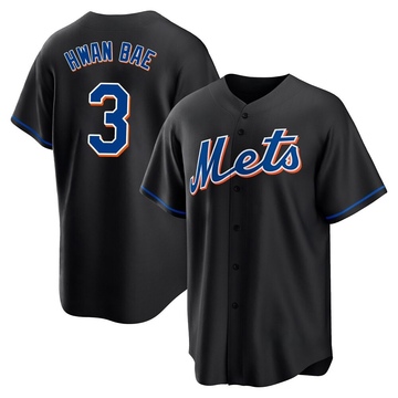 Replica Ji Hwan Bae Youth New York Mets Black 2022 Alternate Jersey