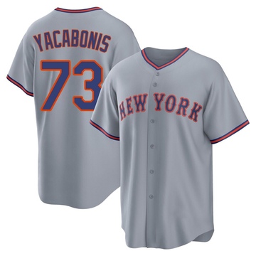 Replica Jimmy Yacabonis Youth New York Mets Gray Away 2.0 Jersey