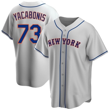 Replica Jimmy Yacabonis Youth New York Mets Gray Road Jersey