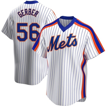 Replica Joey Gerber Men's New York Mets White Home Cooperstown Collection Jersey