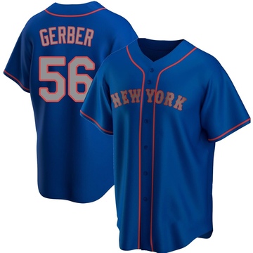 Replica Joey Gerber Youth New York Mets Royal Alternate Road Jersey