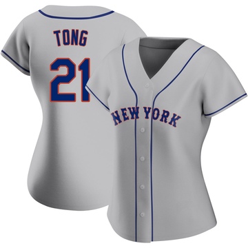 Replica Jonah Tong Women's New York Mets Gray Road Jersey
