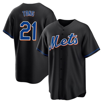 Replica Jonah Tong Youth New York Mets Black 2022 Alternate Jersey