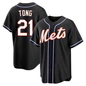 Replica Jonah Tong Youth New York Mets Black Fashion Out Jersey
