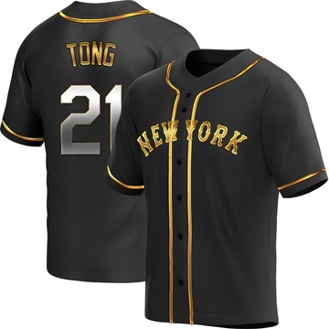 Replica Jonah Tong Youth New York Mets Black Golden Alternate Jersey