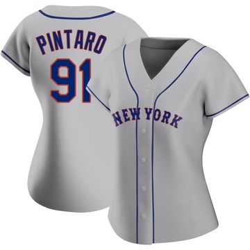 Replica Jonathan Pintaro Women's New York Mets Gray Road Jersey
