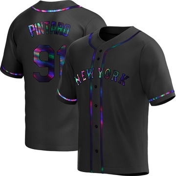 Replica Jonathan Pintaro Youth New York Mets Black Holographic Alternate Jersey