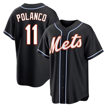 Replica Jorge Polanco Youth New York Mets Black Fashion Out Jersey