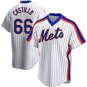 Replica Jose Castillo Men's New York Mets White Home Cooperstown Collection Jersey