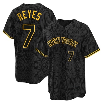 Replica Jose Reyes Youth New York Mets Black Snake Skin City Jersey