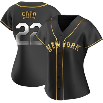 Replica Juan Soto Women's New York Mets Black Golden Alternate Jersey