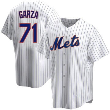 Replica Justin Garza Men's New York Mets White Home Jersey
