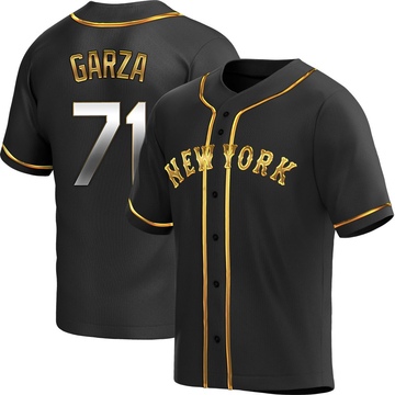 Replica Justin Garza Youth New York Mets Black Golden Alternate Jersey