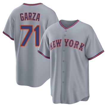 Replica Justin Garza Youth New York Mets Gray Away 2.0 Jersey