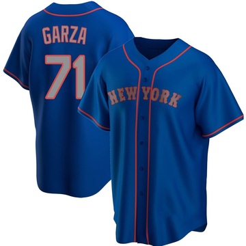 Replica Justin Garza Youth New York Mets Royal Alternate Road Jersey