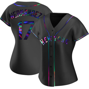 Replica Keith Hernandez Women's New York Mets Black Holographic Alternate Jersey