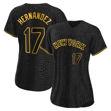 Replica Keith Hernandez Women's New York Mets Black Snake Skin City Jersey