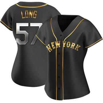 Replica Kevin Long Women's New York Mets Black Golden Alternate Jersey