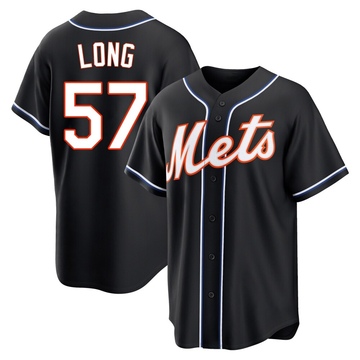 Replica Kevin Long Youth New York Mets Black Fashion Out Jersey