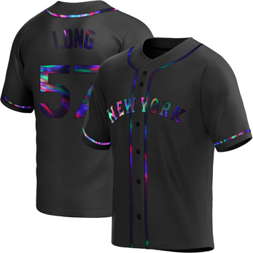 Replica Kevin Long Youth New York Mets Black Holographic Alternate Jersey