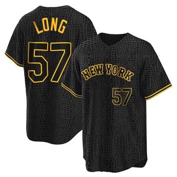 Replica Kevin Long Youth New York Mets Black Snake Skin City Jersey