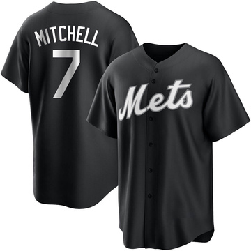 Replica Kevin Mitchell Youth New York Mets White Black/ Jersey