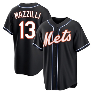 Replica Lee Mazzilli Youth New York Mets Black Fashion Out Jersey