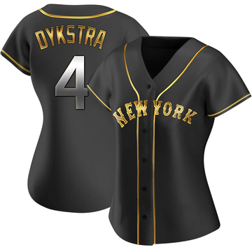 Replica Lenny Dykstra Women's New York Mets Black Golden Alternate Jersey