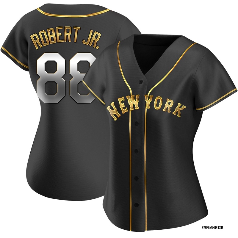 Replica Luis Robert Jr. Women's New York Mets Black Golden Alternate Jersey