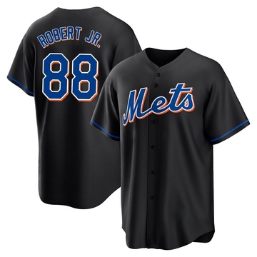Replica Luis Robert Jr. Youth New York Mets Black 2022 Alternate Jersey