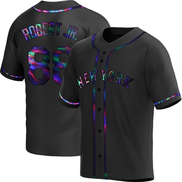 Replica Luis Robert Jr. Youth New York Mets Black Holographic Alternate Jersey