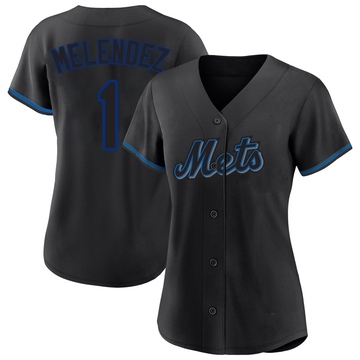 Replica MJ Melendez Women's New York Mets Black Fashion Jersey